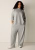 Heathered Fleece Roomy Wide-Leg Pant