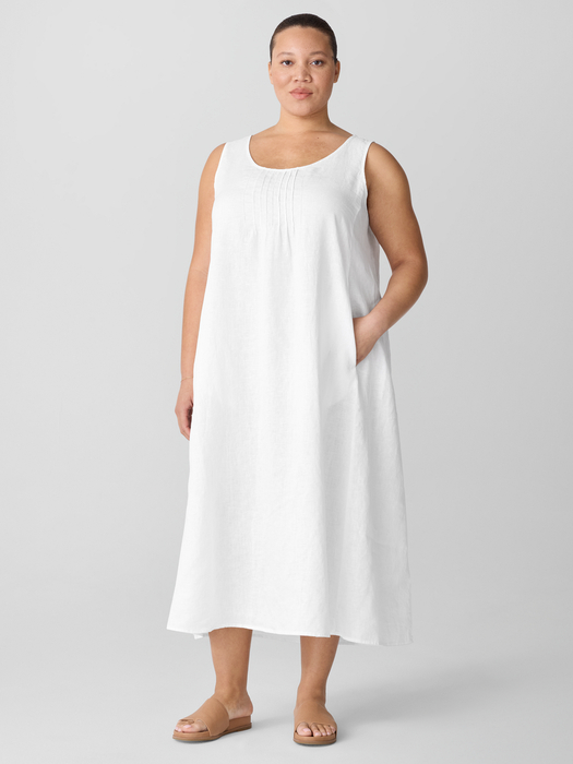 Organic Linen Scoop Neck Dress