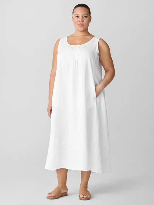 Organic Linen Scoop Neck Dress