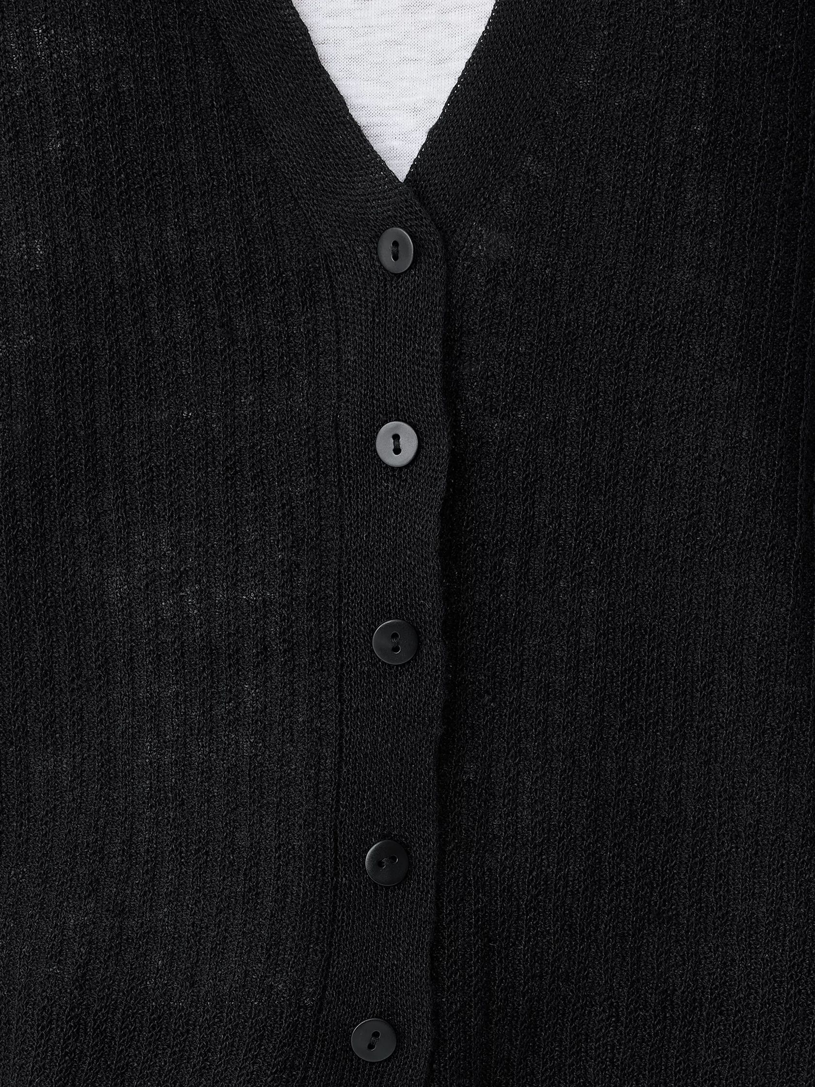 Organic Linen Cotton Short-Sleeve Cardigan