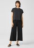 Cotton Ponte Wide-Leg Pant