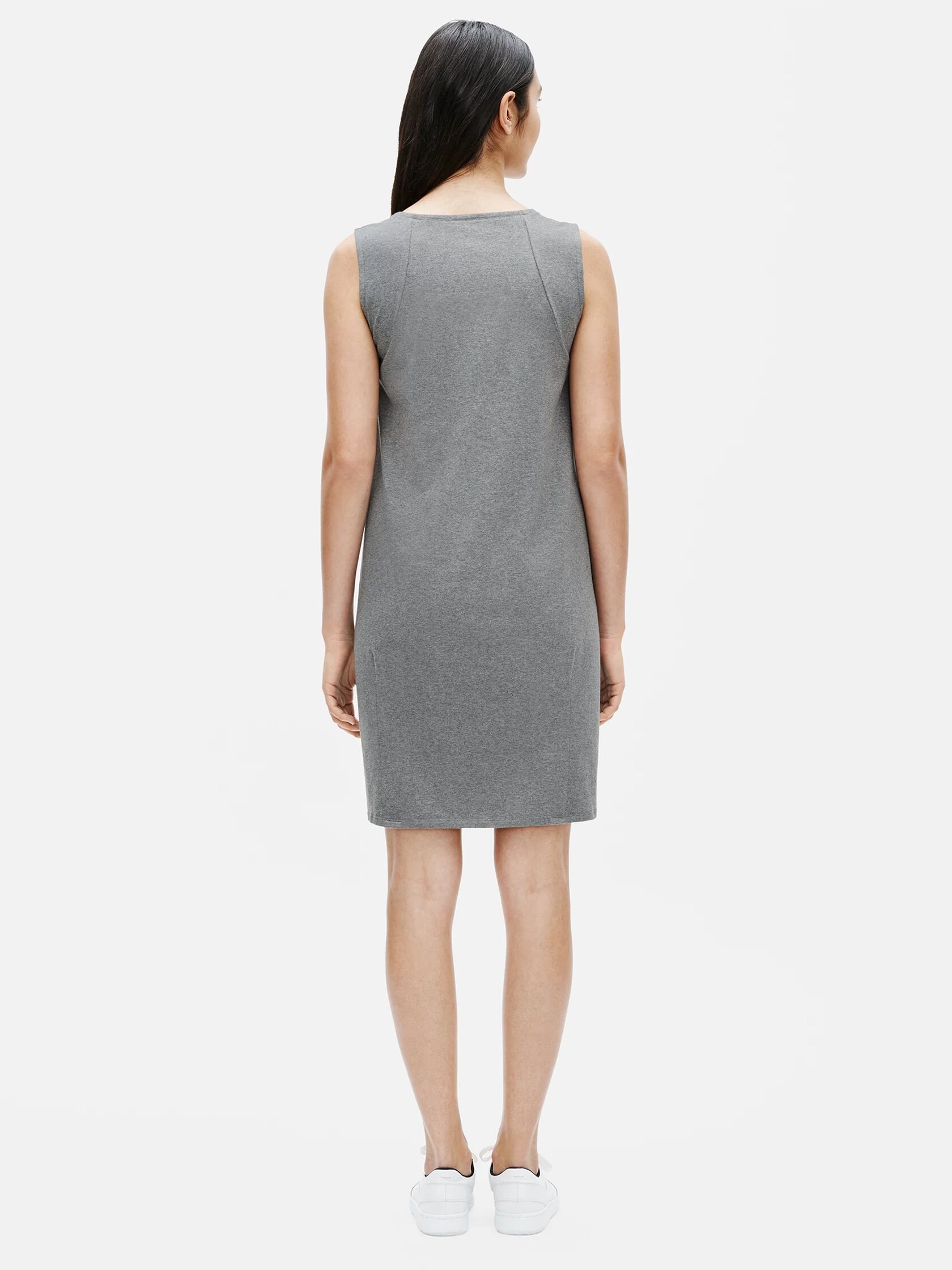 Heathered Organic Cotton Stretch Lantern Dress