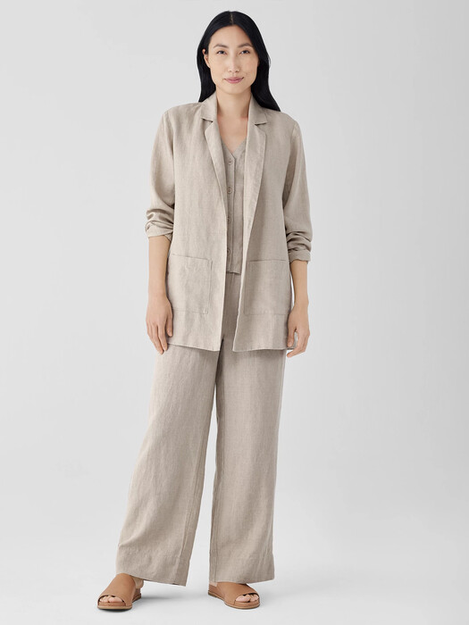 Organic Linen Long Blazer