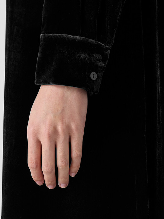 Eileen Fisher Bateau Neck Long Sleeve Velvet Maxi Dress in Black at Nordstrom, Size X-Small Eileen Fisher Bateau Neck Long Sleeve Velvet Maxi Dress in Black at Nordstrom, Size X-Small