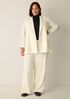 Stretch Wool Crepe Wide-Leg Trouser