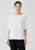 Peruvian Organic Cotton Crepe Bateau Neck Top