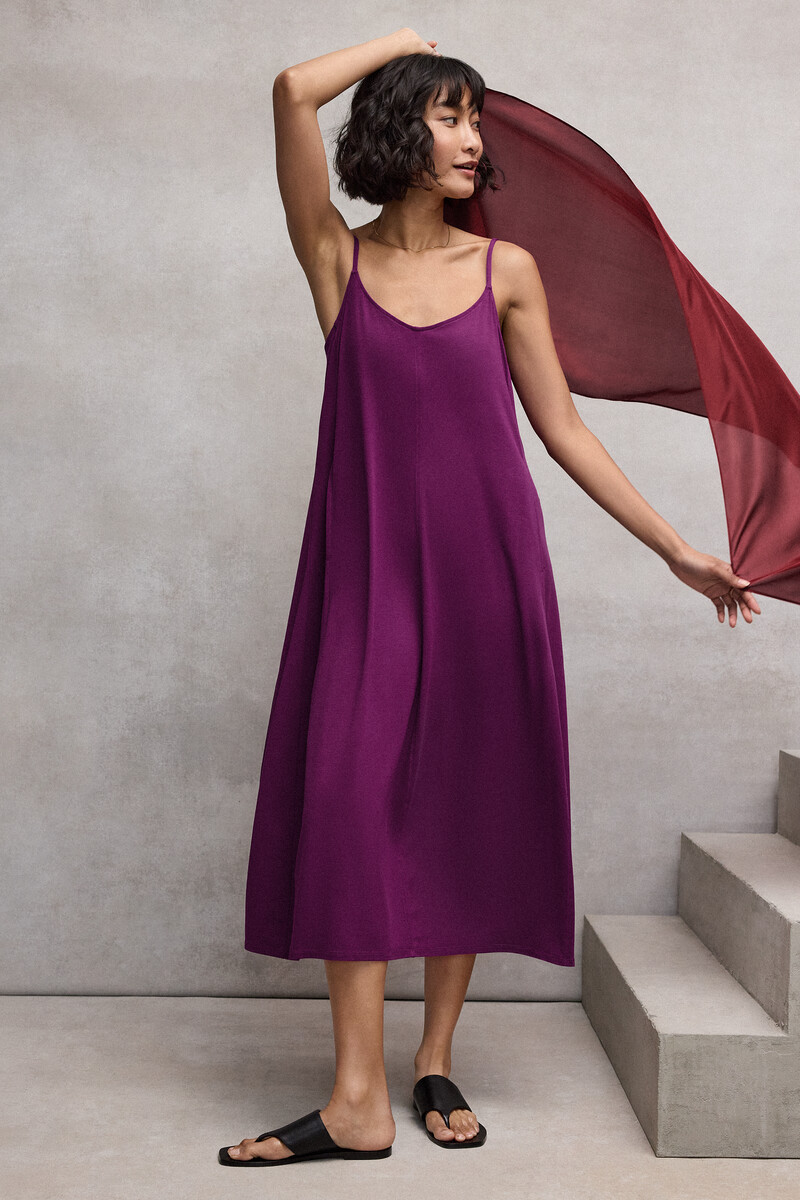 eileen fisher long dresses Eileen Fisher Tie Back Maxi Dress