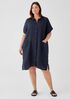 Puckered Organic Linen Classic Collar Dress