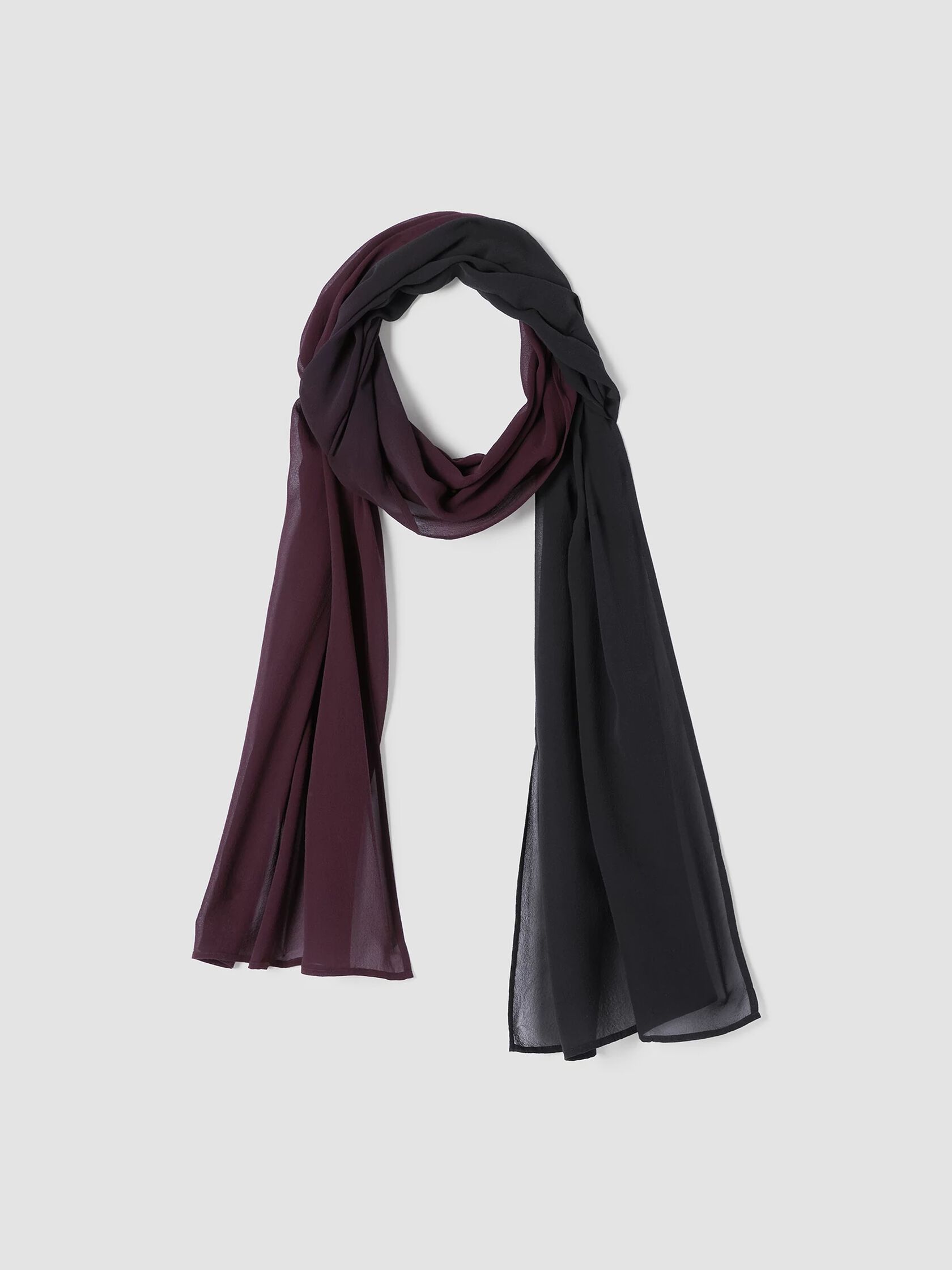 Ombré Sheer Silk Georgette Scarf
