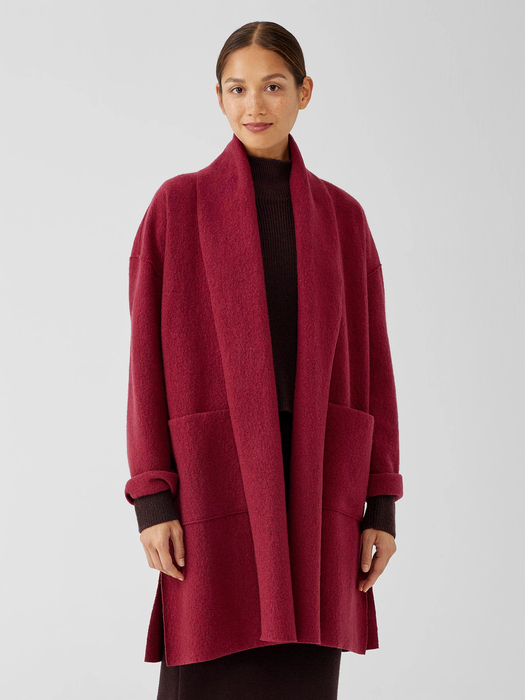 Lightweight Boiled Wool Coat