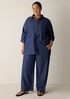 Lightweight Organic Cotton Denim Wide-Leg Pant