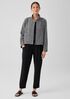 Organic Cotton Tweed Stand Collar Jacket
