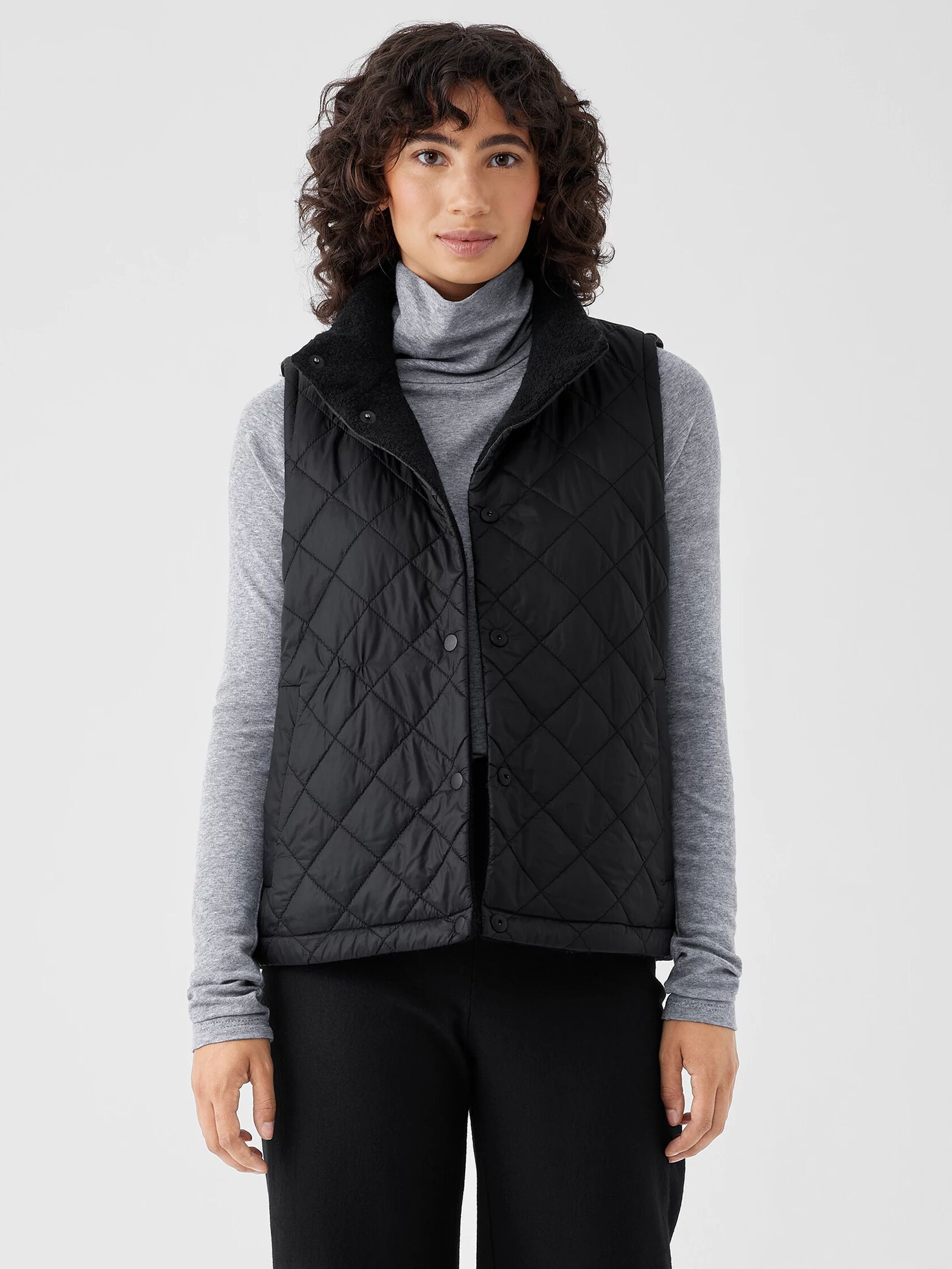 Eggshell Recycled Nylon Reversible Vest