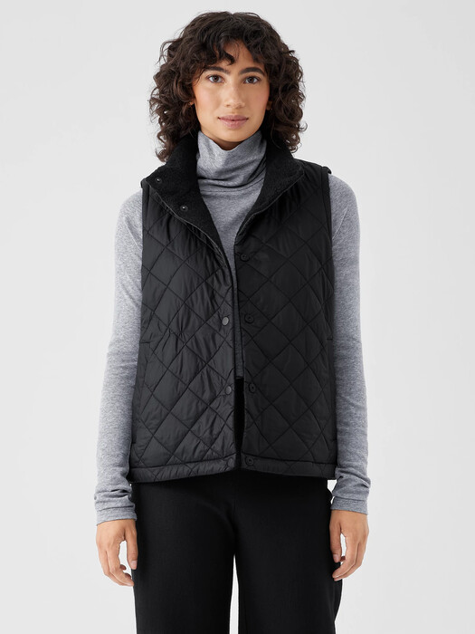 Eggshell Recycled Nylon Reversible Vest
