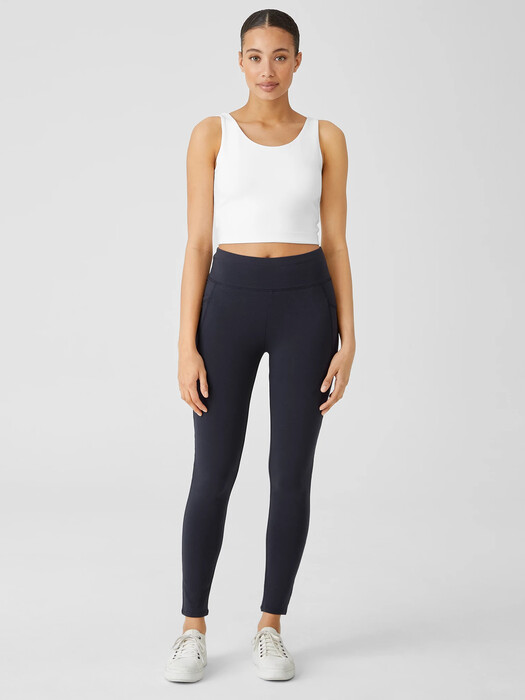 Pima Cotton Stretch Jersey Cropped Tank