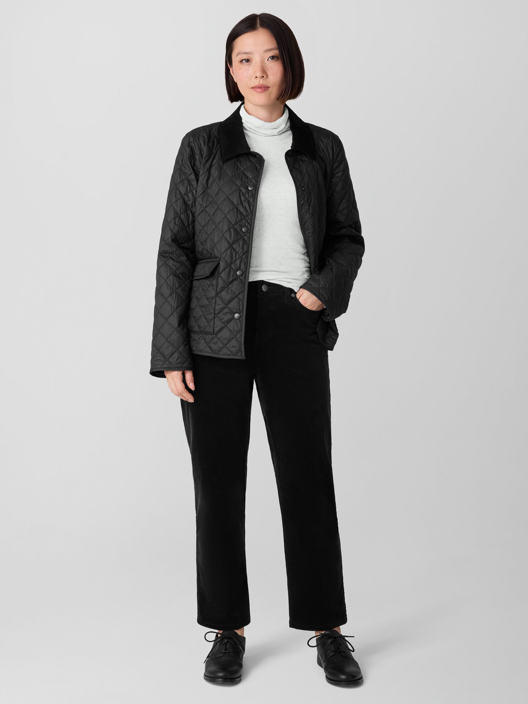 Organic Cotton Stretch Corduroy Straight Pant