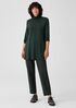 Fine Jersey Scrunch Neck Top