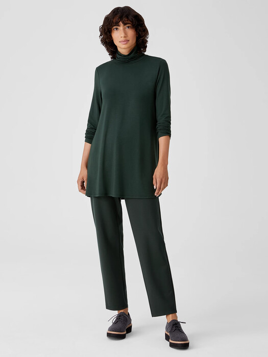 Fine Jersey Scrunch Neck Top