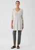 Peruvian Organic Cotton Crepe V-Neck Long Top