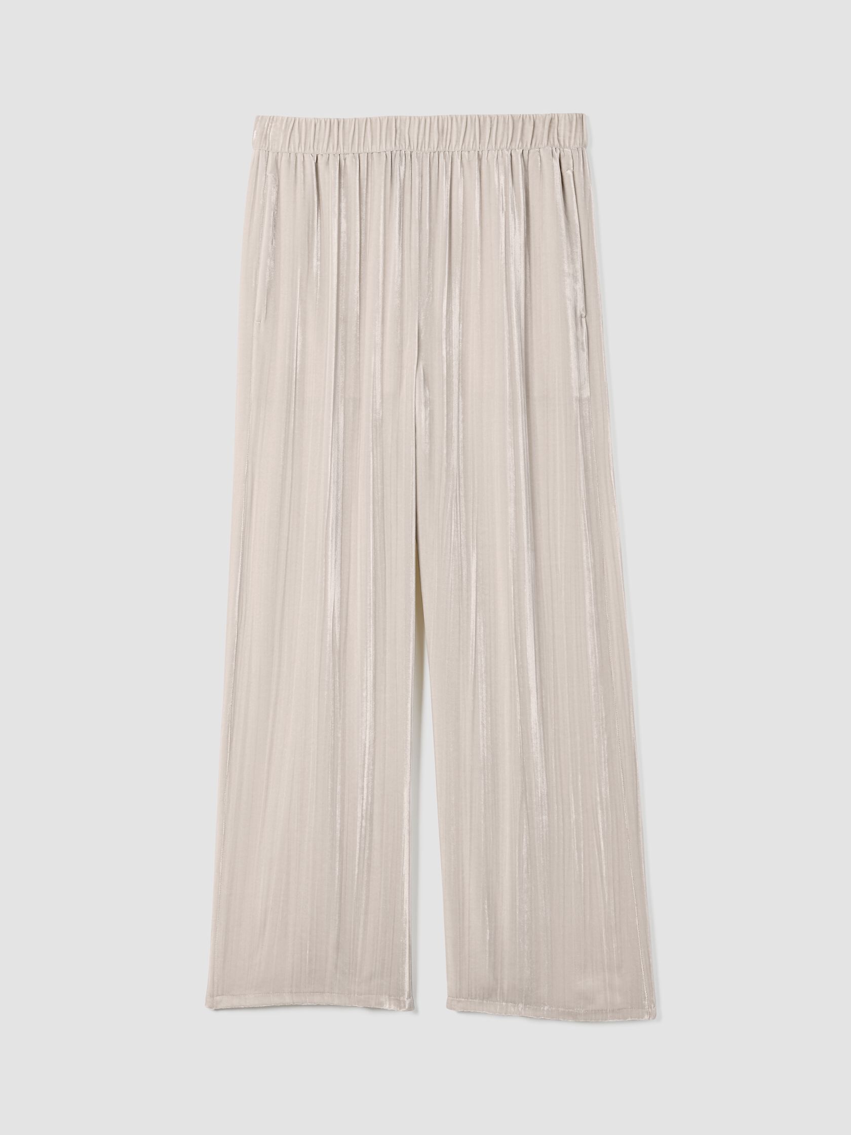 Crushed Velvet Wide-Leg Pant