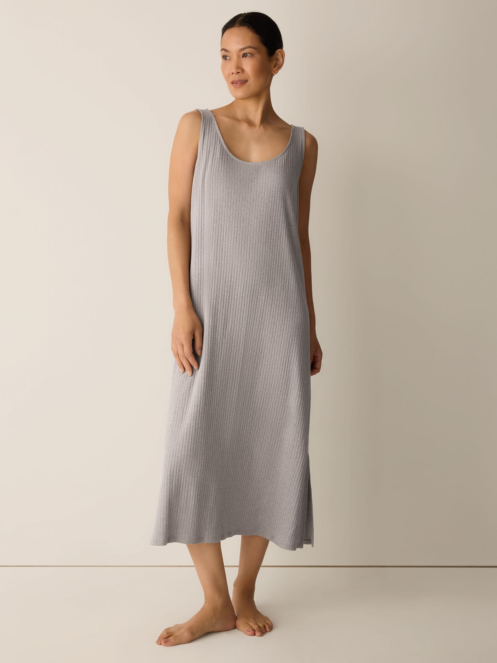 Organic Cotton Rib Tank Sleep Dress