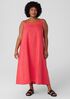Garment-Dyed Organic Linen Square Neck Dress