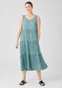 Crushed Silk Tiered Dress