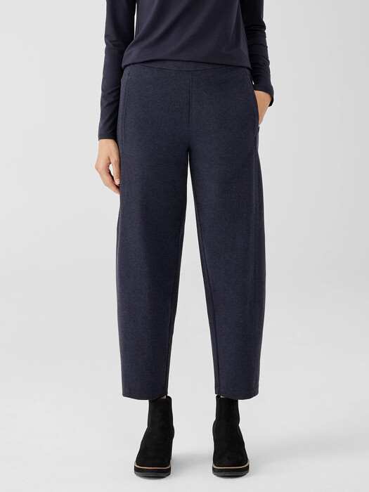Organic Cotton Melange Crepe Lantern Pant