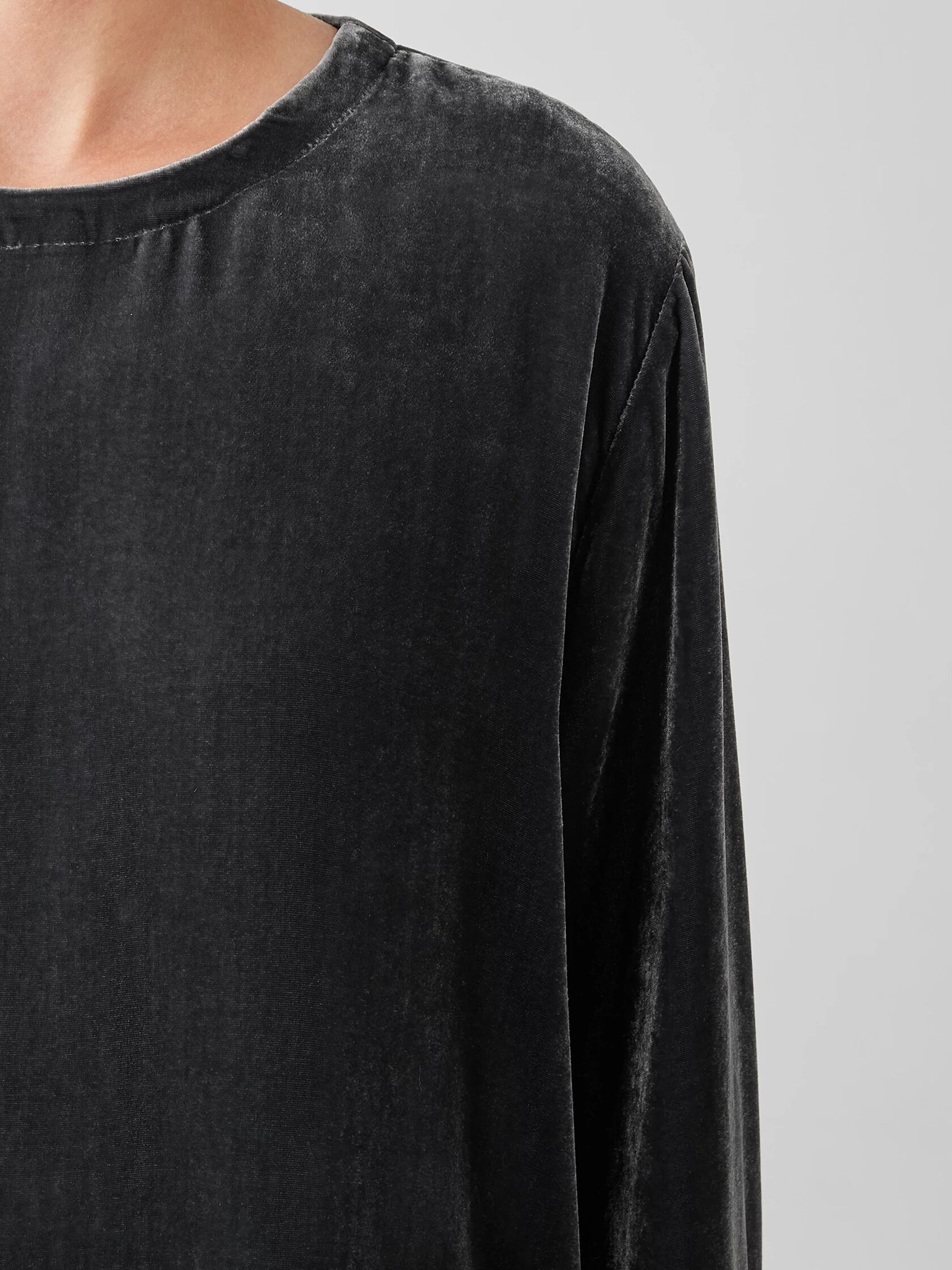 Velvet Round Neck Top