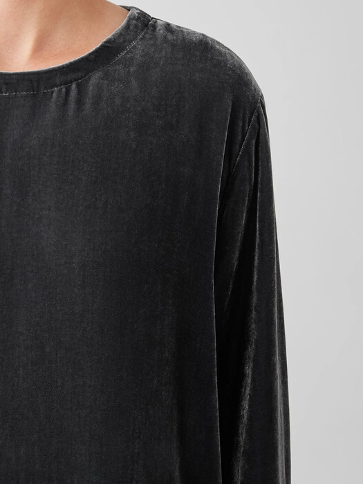 Velvet Round Neck Top