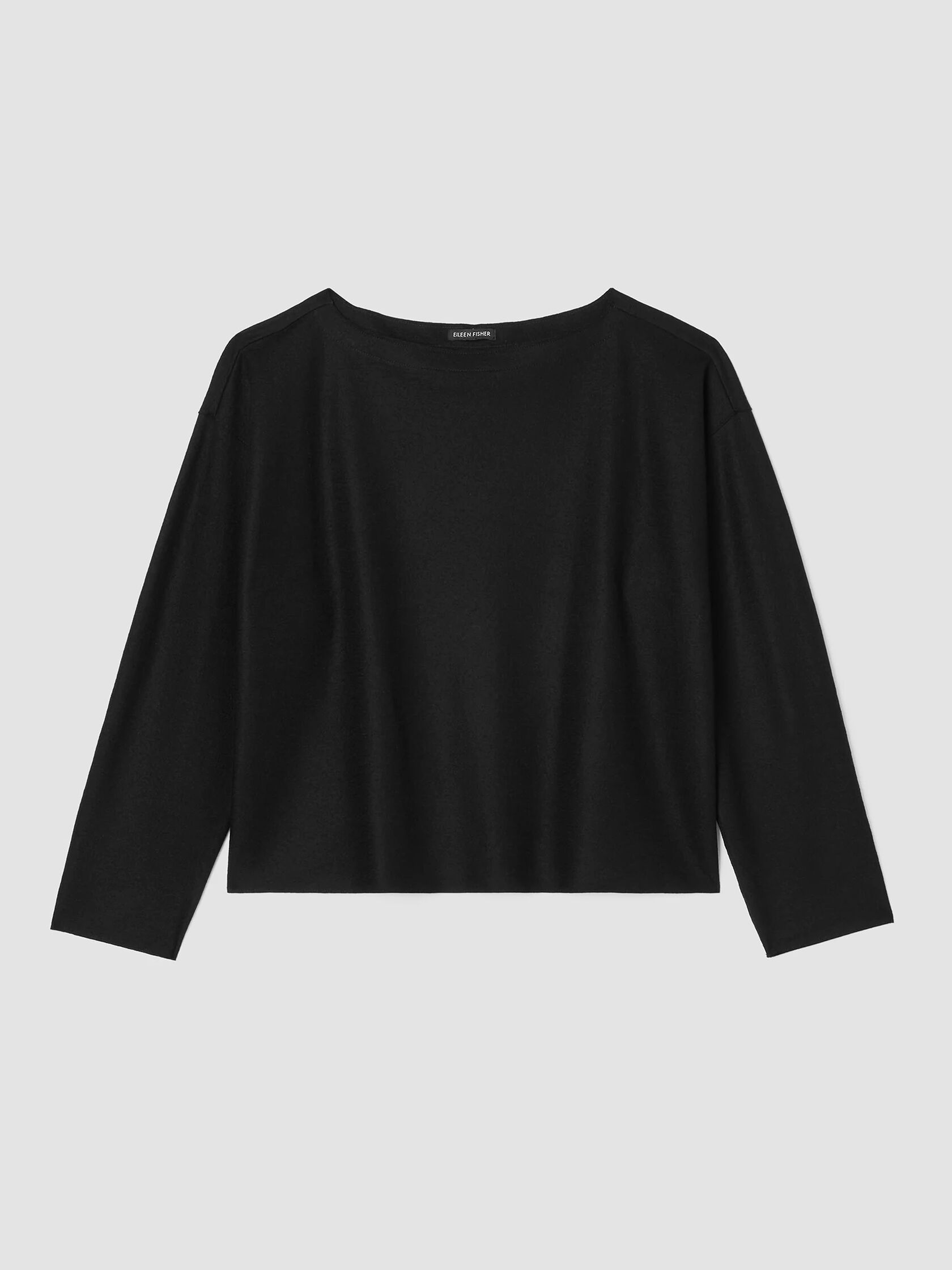 Boiled Wool Jersey Bateau Neck Top