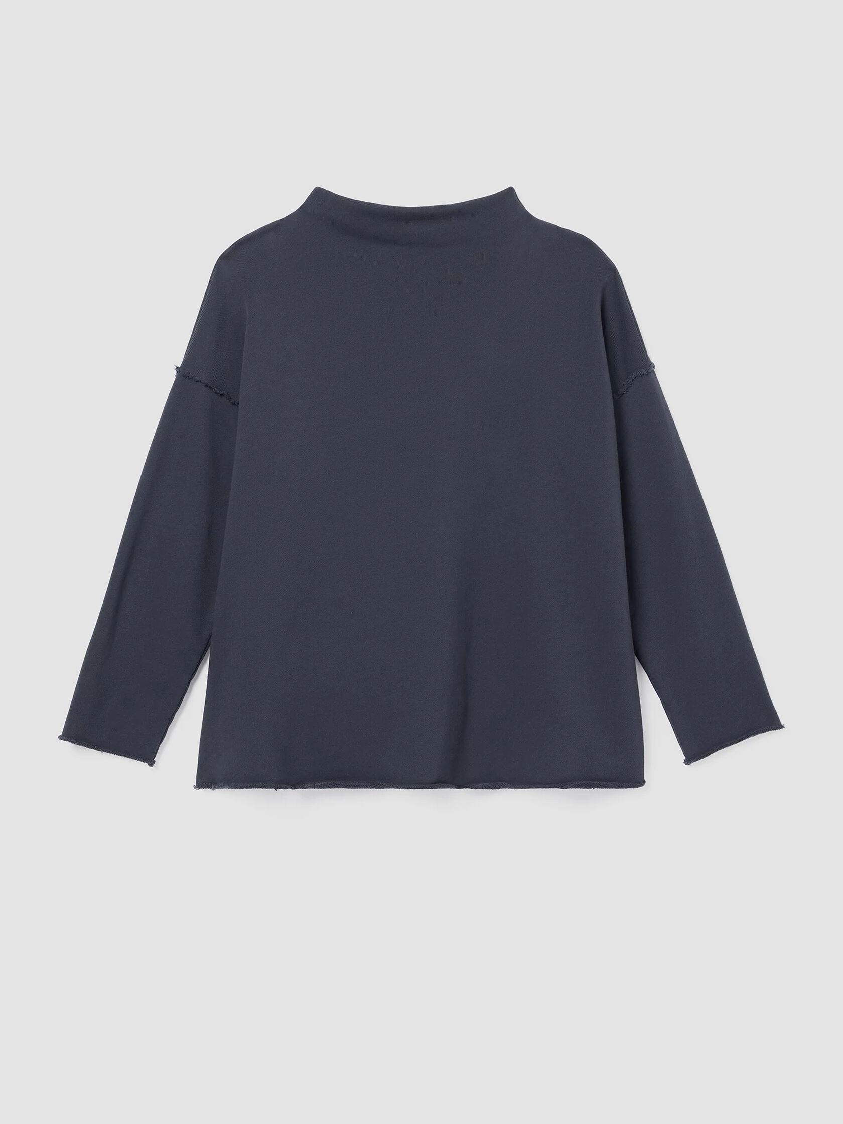 Organic Cotton French Terry Funnel Neck Top