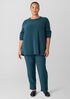 Cashmere Silk Boucle Bliss Crew Neck Long Top