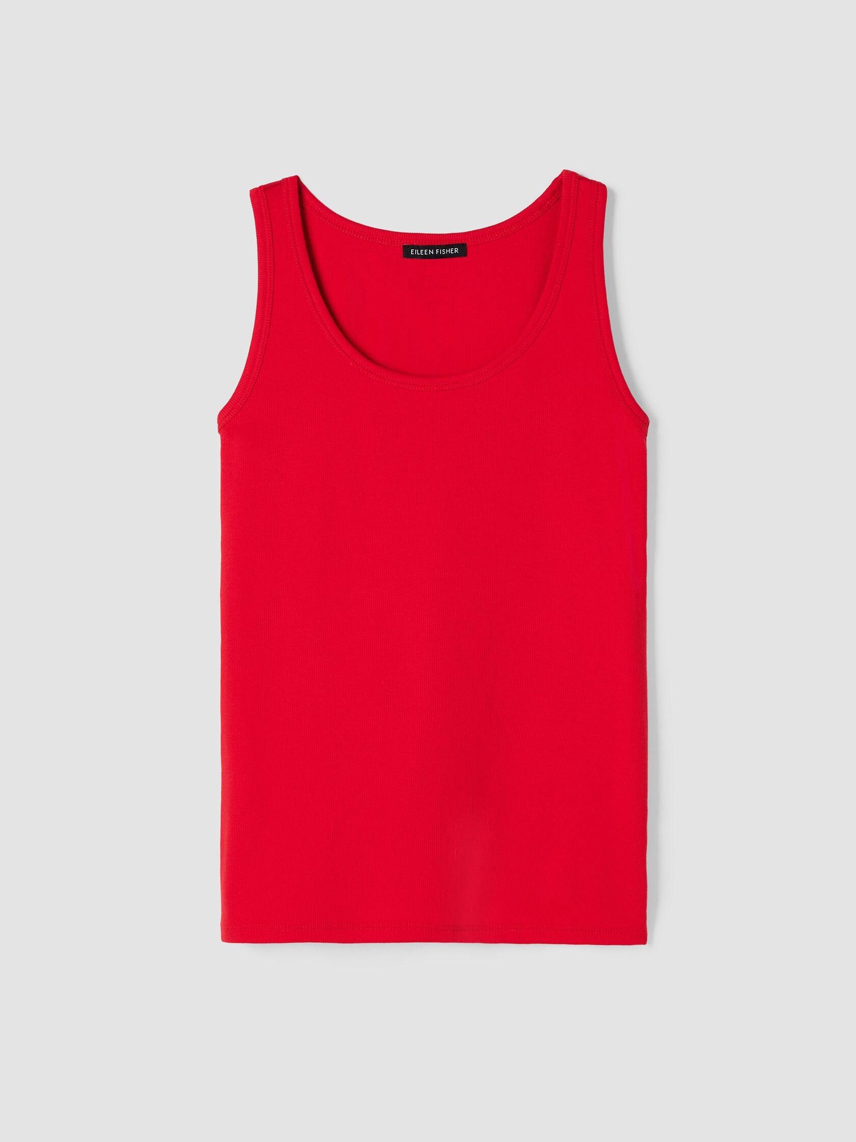 Organic Cotton Stretch Rib Slim Tank