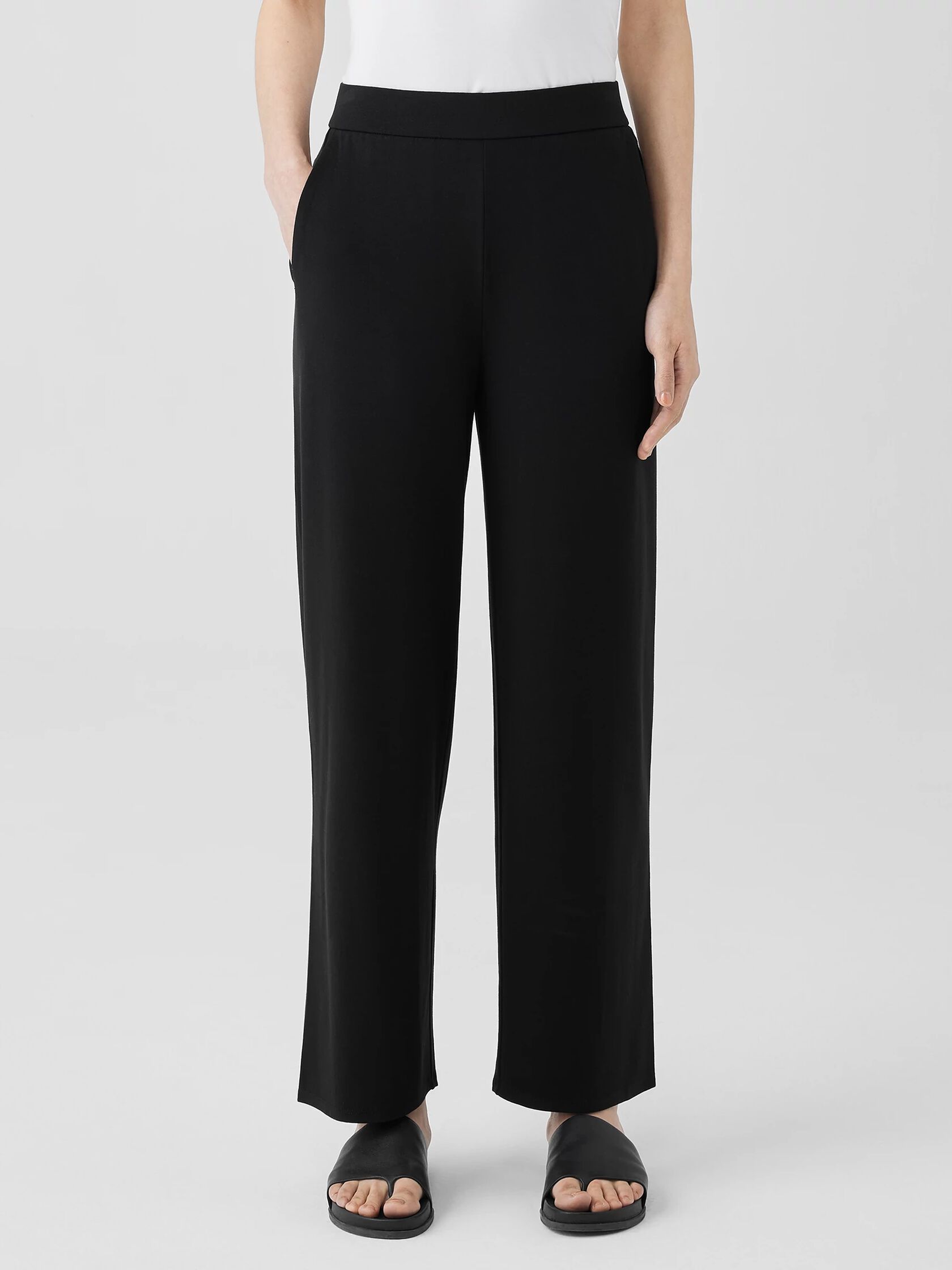 Stretch Jersey Knit Straight Pant