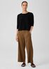 Organic Linen Cotton Jewel Neck Box-Top