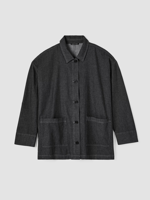 Airy Organic Cotton Twill Shirt Jacket