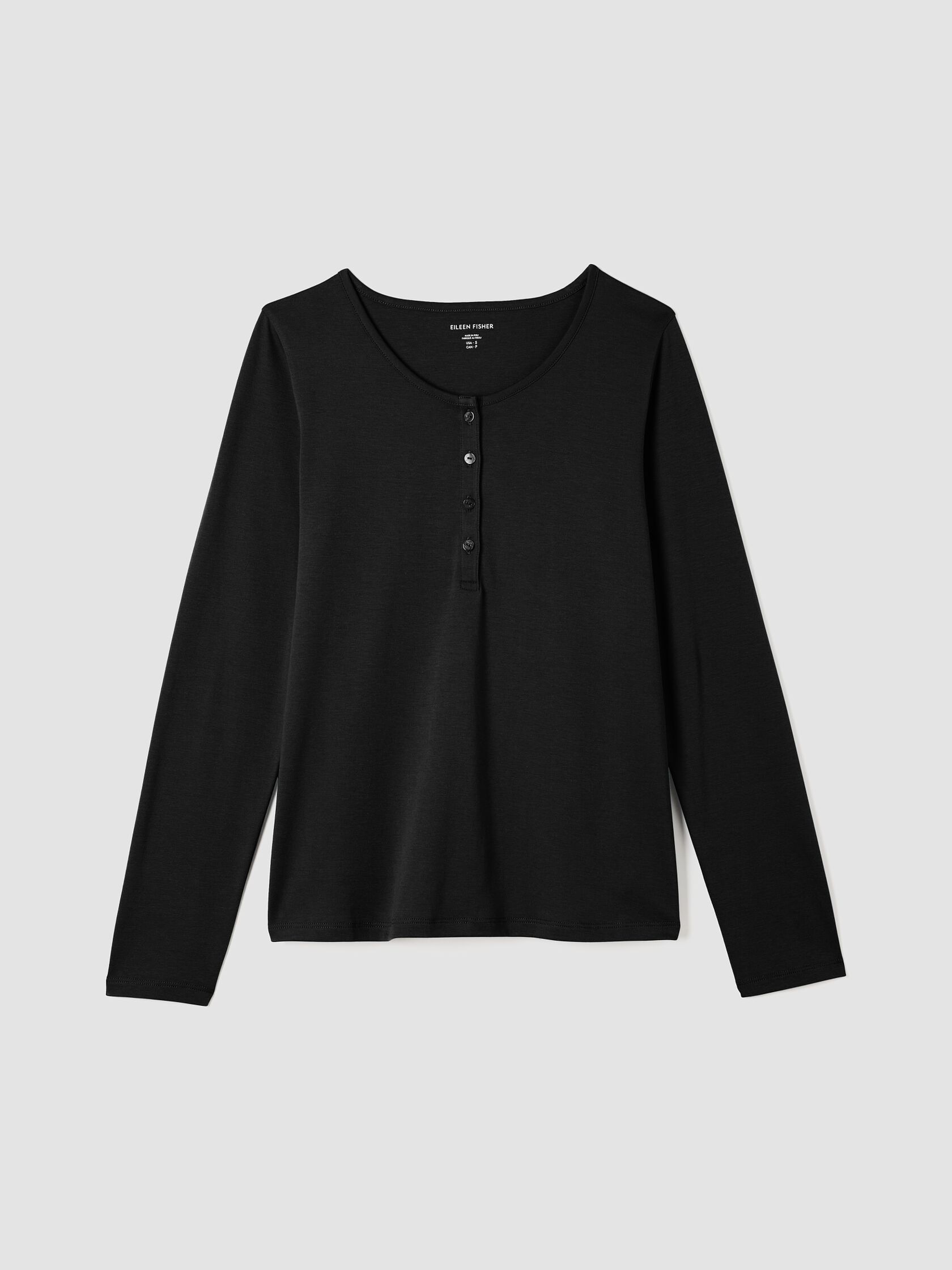 Organic Cotton Interlock Henley Sleep Top