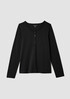 Organic Cotton Interlock Henley Sleep Top