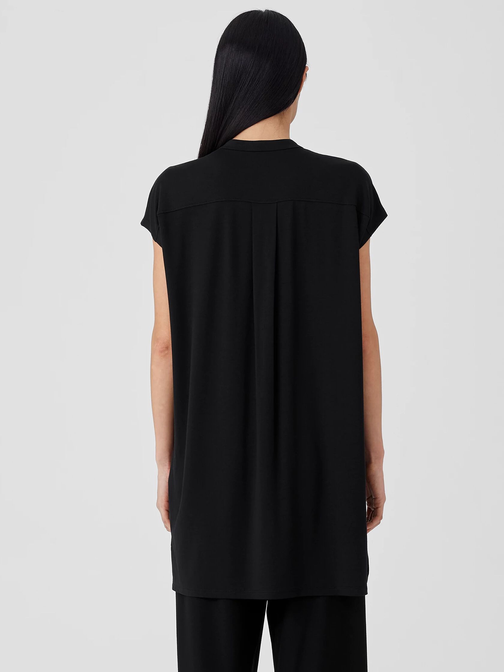 Fine Jersey Mandarin Collar Dress