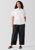 Organic Cotton Voile Box Band Collar Shirt