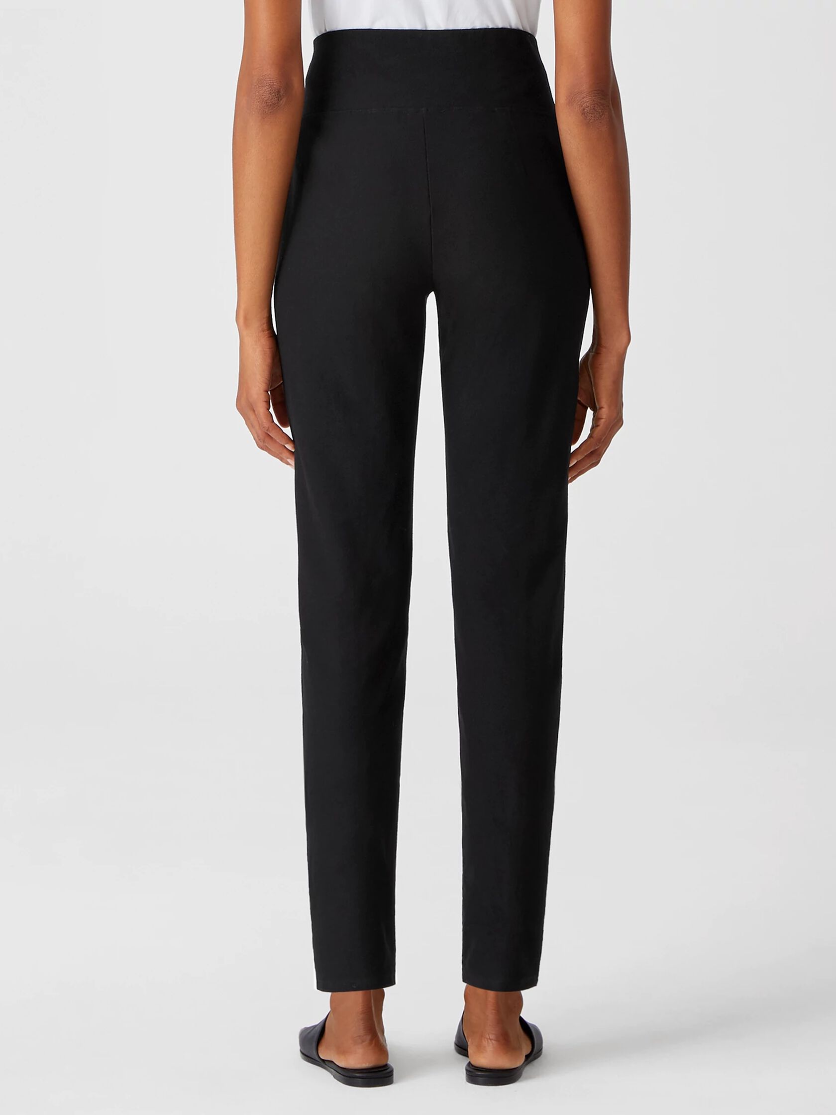 Washable Stretch Crepe High Waisted Pant