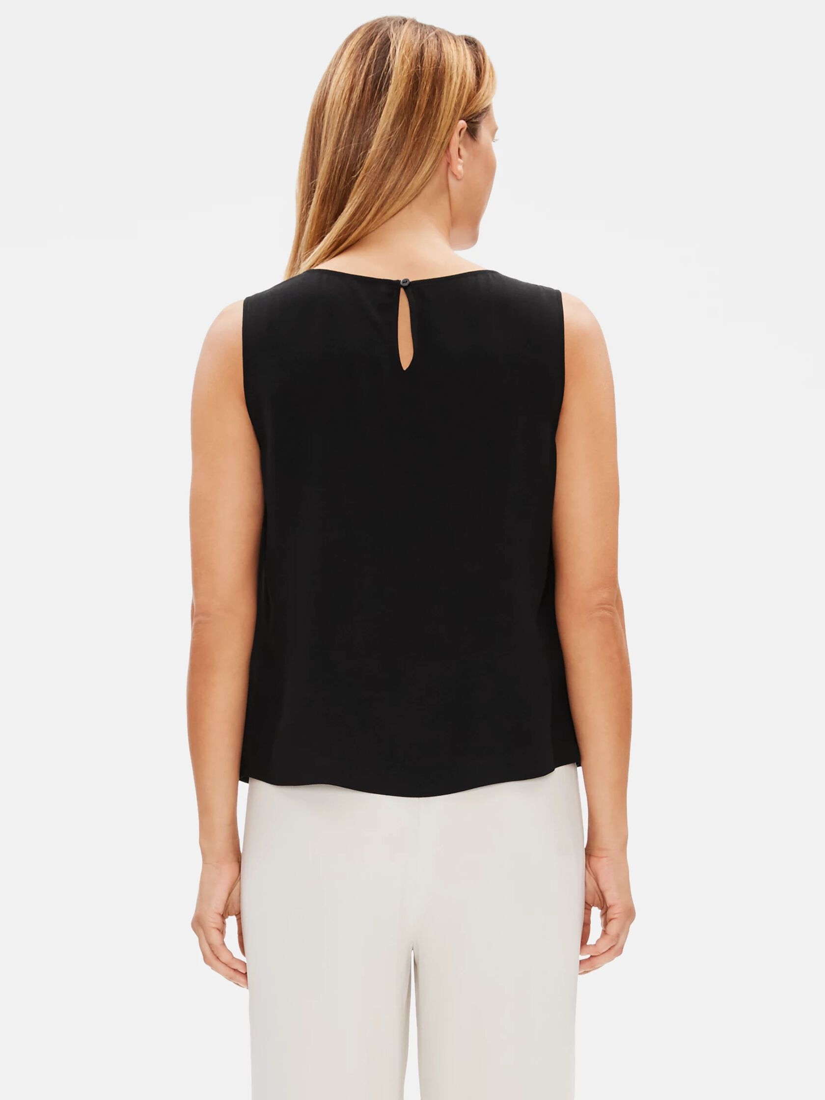 System Silk Georgette Crepe Boxy Shell