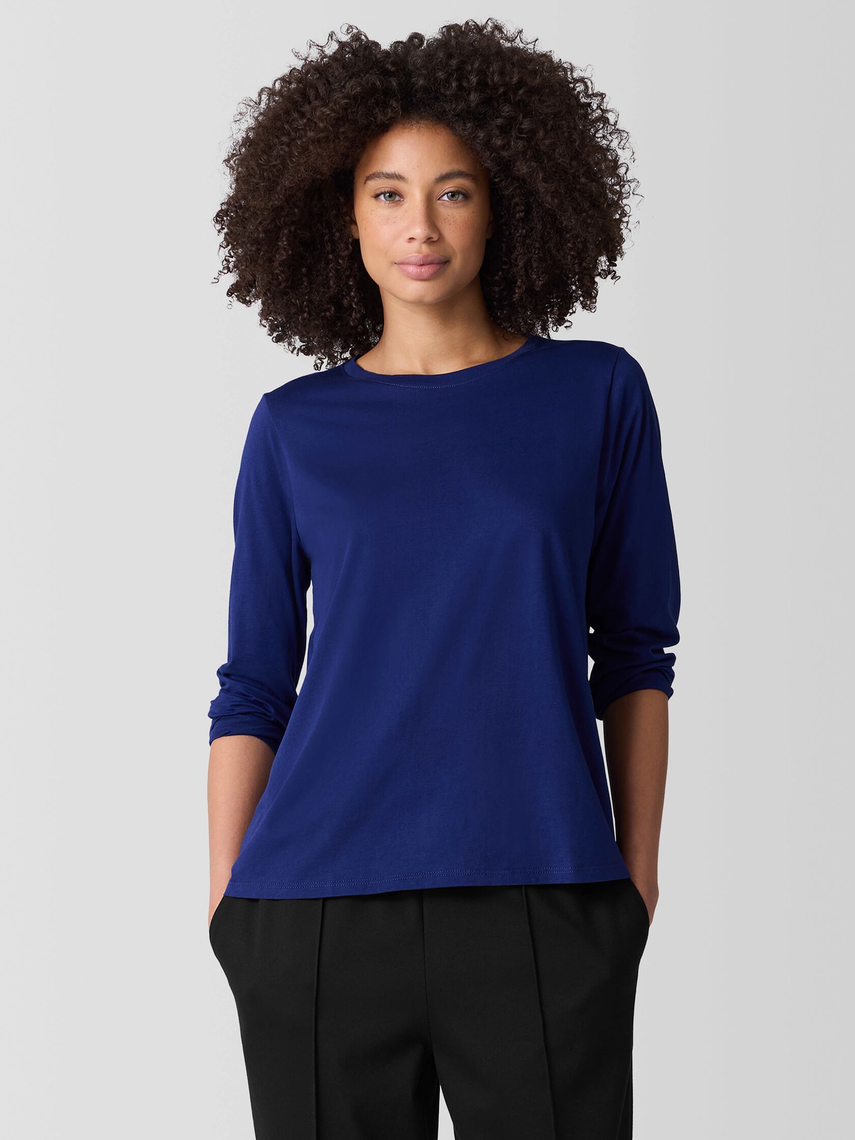 Organic Pima Cotton Jersey Long-Sleeve Tee