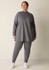 Cozy Brushed Terry Mock Neck Long Top