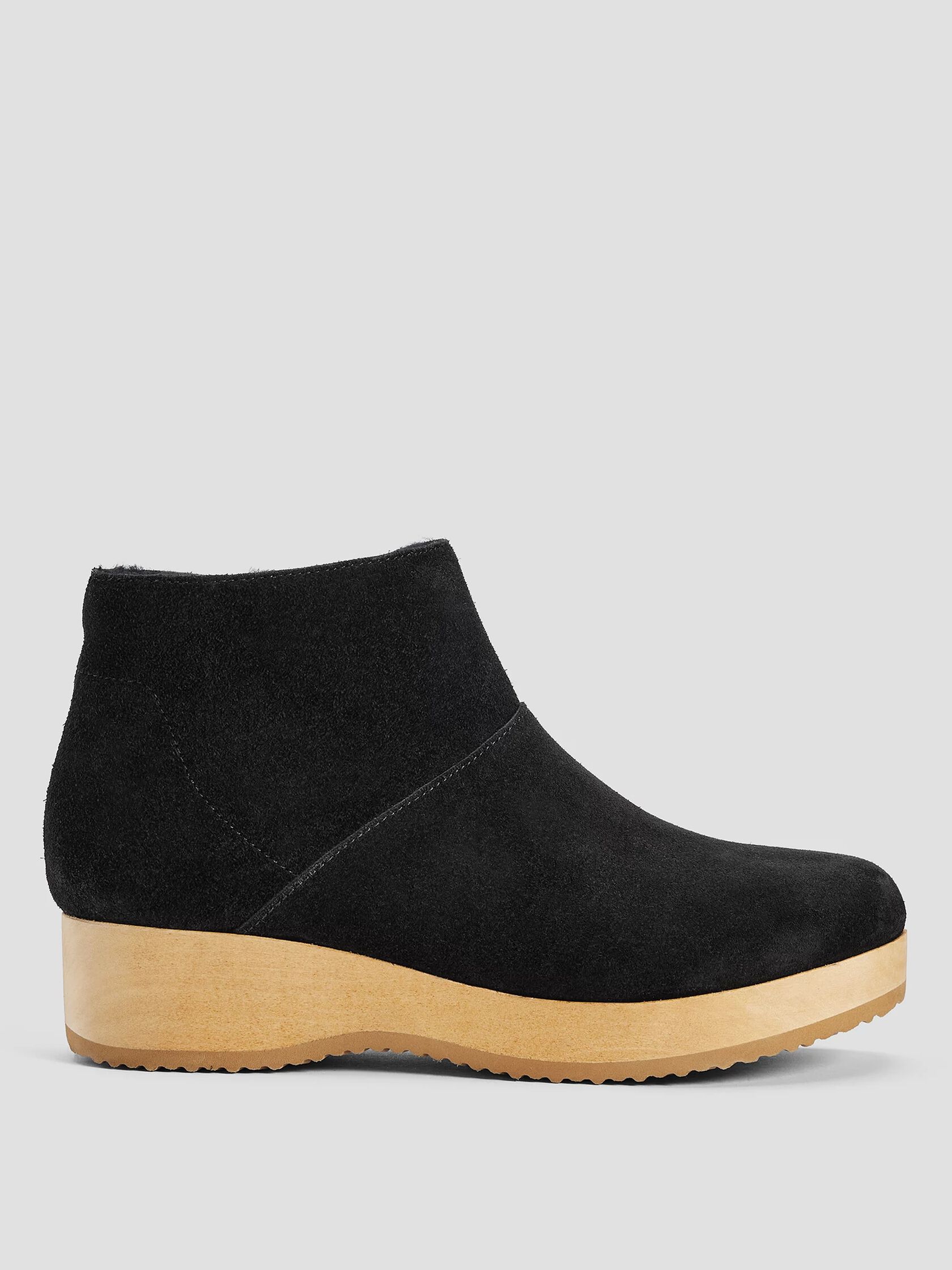 Warm Suede Clog Bootie