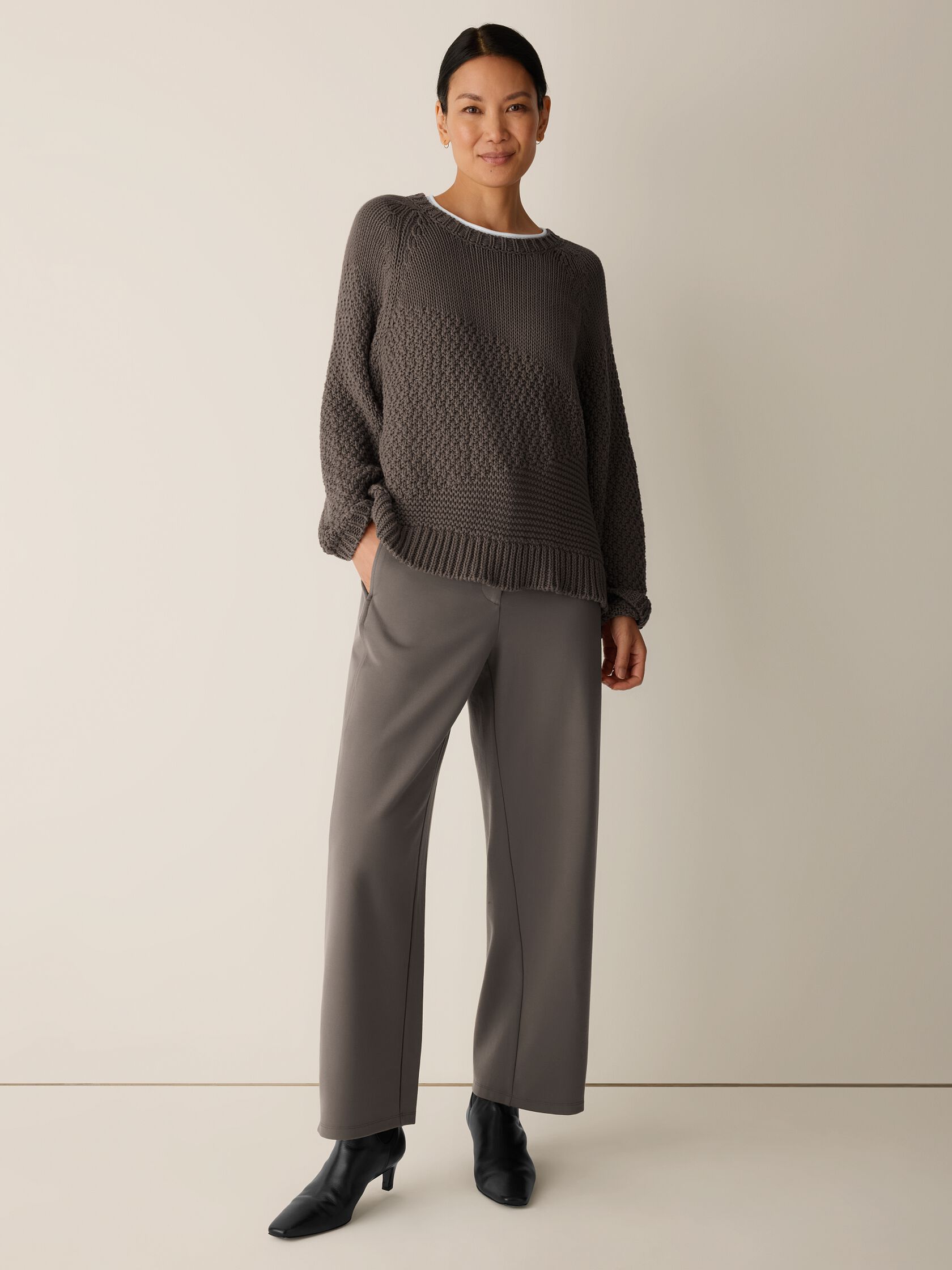 Peruvian Organic Cotton Cord Crew Neck Top