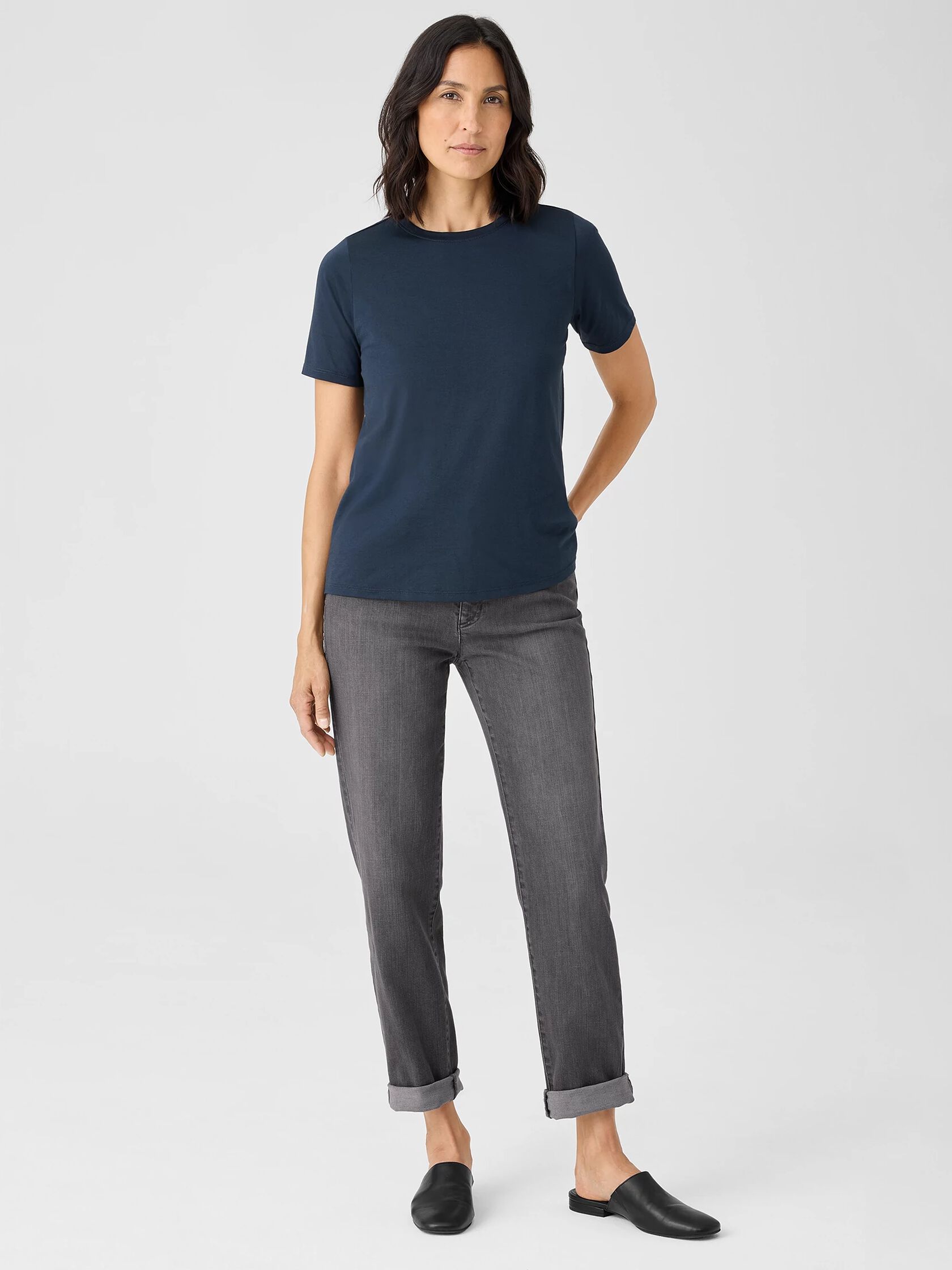 Organic Pima Cotton Jersey Round Neck Tee