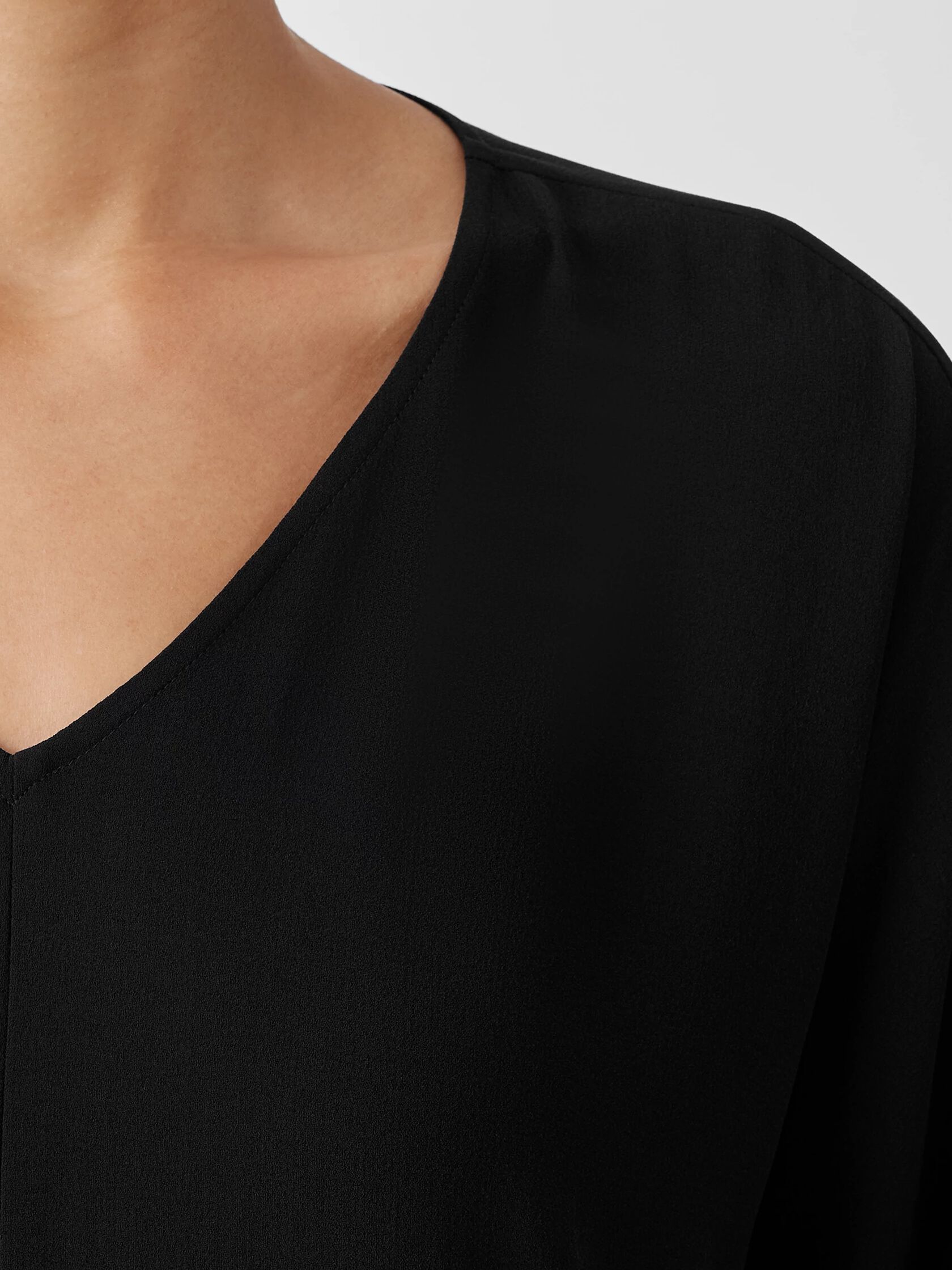 Silk Georgette Crepe Dolman Sleeve Top
