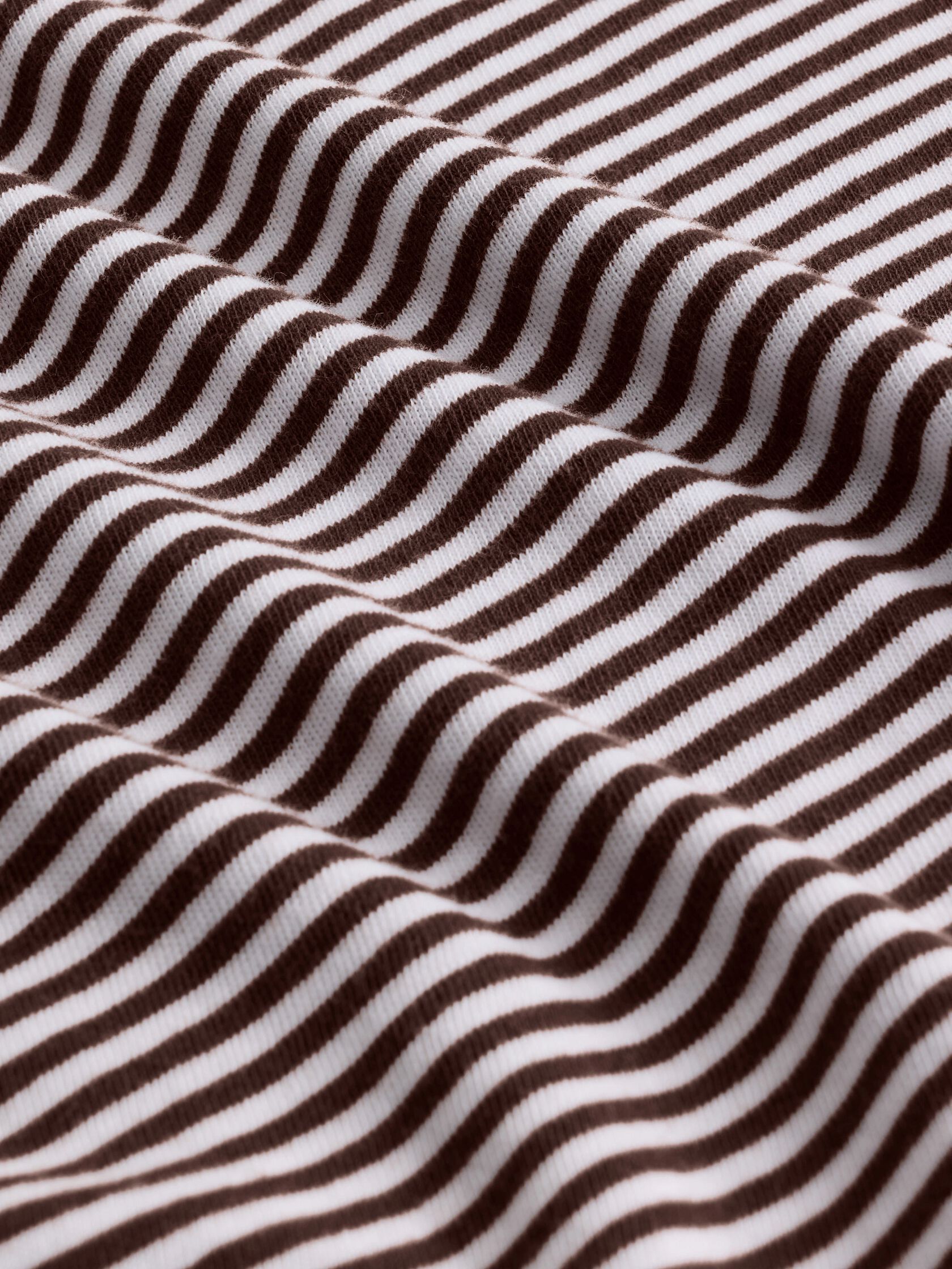 Striped Organic Cotton Slub Bateau Neck Top